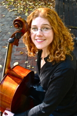 Photograph of Jane Leggiero with instrument