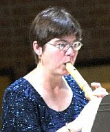 Tish Berlin in concert on the recorder